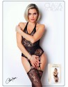 Bodystocking noir porte-jarretelles - Le Numéro 15 - Collection Bodystocking - CM99015
