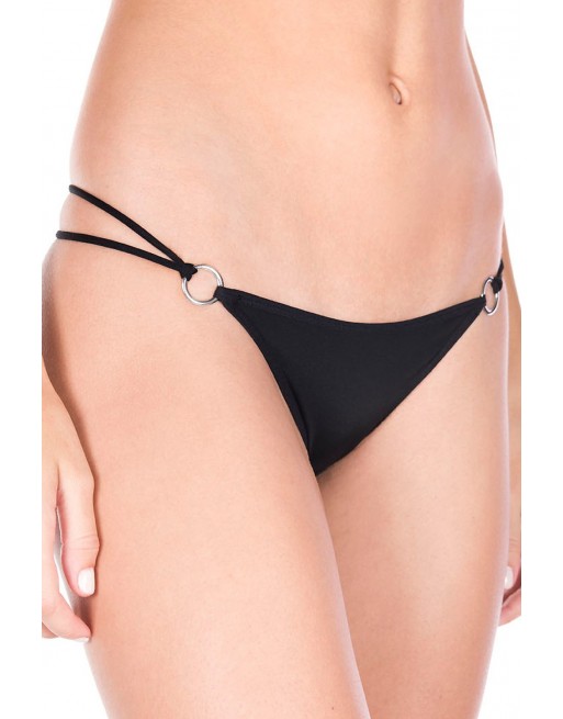 String noir double élastiques anneaux et noeuds - ML10009BLK String noir double élastiques anneaux et noeuds - ML10009BLK