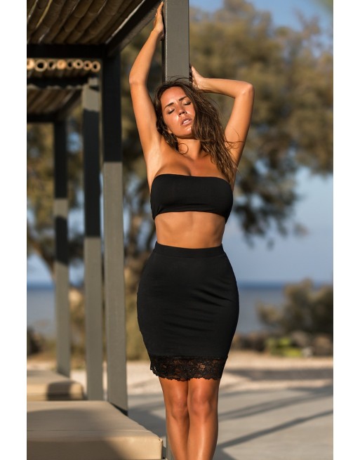 Jupe longue noire Maria - LSK1-LBLK Jupe longue noire Maria - LSK1-LBLK
