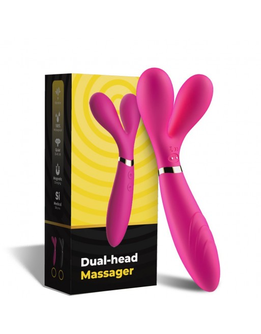 Vibromasseur Wand rose en forme de Y avec 3 moteurs - USK-W04PNK Vibromasseur Wand rose en forme de Y avec 3 moteurs - USK-W04PNK