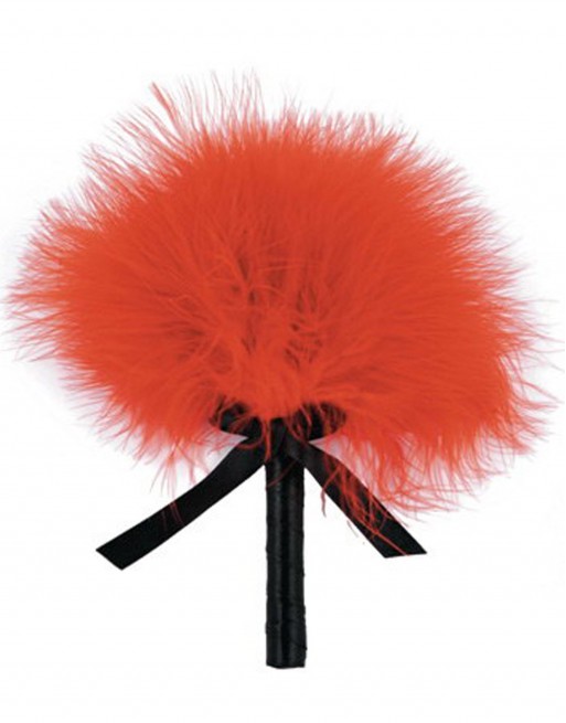 Plumeau rouge avec noeud satiné - 100500 Plumeau rouge avec noeud satiné - 100500
