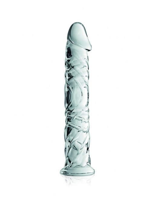 Gode en verre transparent avec gland et veines n°4 Glossy - CC532060020 Gode en verre transparent avec gland et veines n°4 Glossy - CC532060020