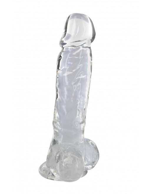 Gode jelly transparent ventouse taille XL 22cm - CC570125 Gode jelly transparent ventouse taille XL 22cm - CC570125