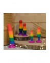 Plug anal multicouleur taille M - A-032-RAI-M