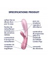 Vibromasseur rabbit rose chauffant USB connecté Hot Lover Satisfyer - CC597747