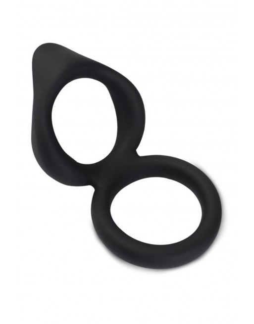 Double cockring noir en silicone - WS-NV508B Double cockring noir en silicone - WS-NV508B