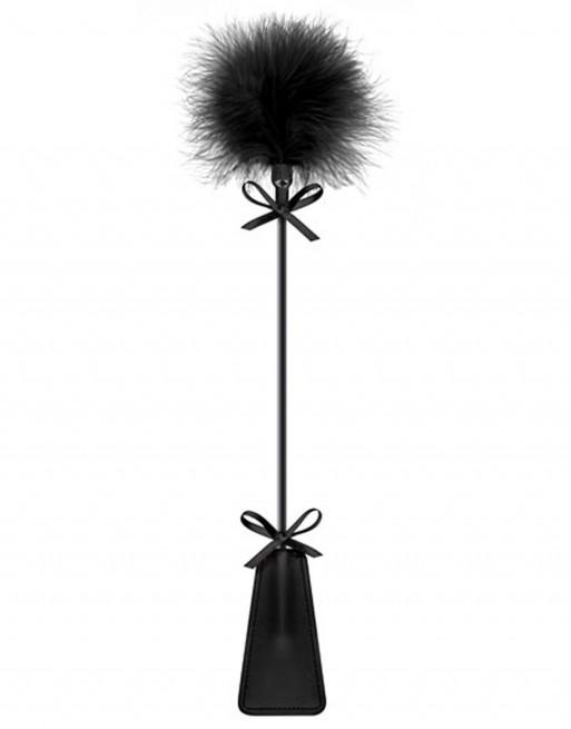 Cravache noire bdsm avec plumeau - CC5700770010 Cravache noire bdsm avec plumeau - CC5700770010