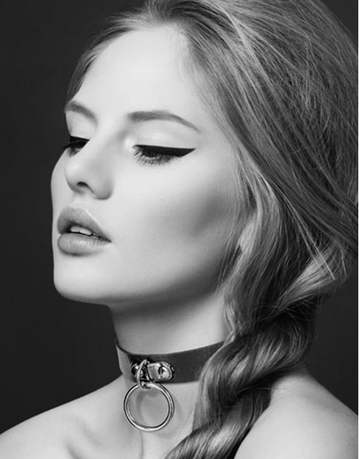 Collier en cuir noir SM avec anneau métal argenté pour laisse - CC6060010010 Collier en cuir noir SM avec anneau métal argenté pour laisse - CC6060010010