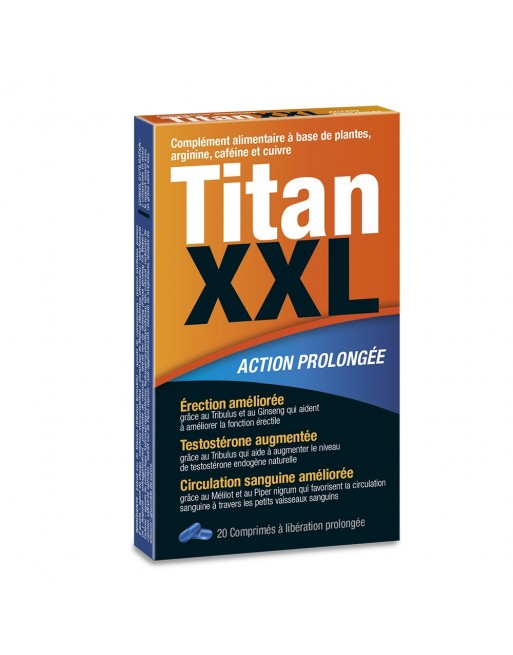 TitanXXL Stimulant sexuel 20 comprimés - LAB40 TitanXXL Stimulant sexuel 20 comprimés - LAB40