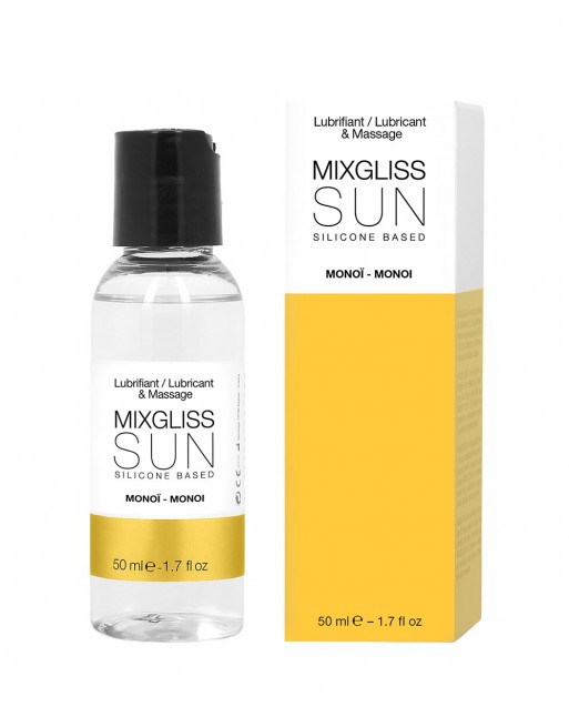2 en 1 Lubrifiant et huile de massage silicone Mixgliss Sun Monoï 50 ML - MG2211 2 en 1 Lubrifiant et huile de massage silicone Mixgliss Sun Monoï 50 ML - MG2211