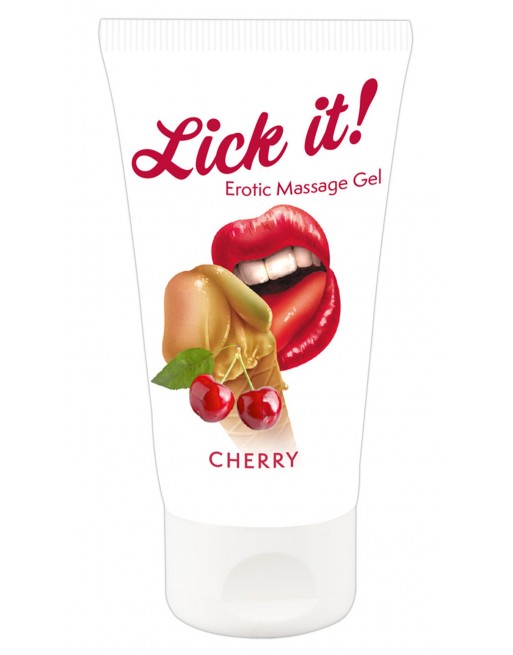 Lubrifiant et gel de massage végétalien comestible goût cerise 50ml - R625752 Lubrifiant et gel de massage végétalien comestible goût cerise 50ml - R625752