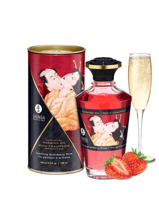 Huile chauffante fraise vin pétillant comestible 100ml - CC812008 Huile chauffante fraise vin pétillant comestible 100ml - CC812008