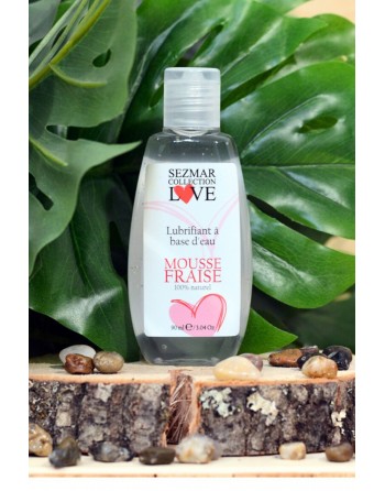 Lubrifiant à base d'eau 100% naturel Mousse fraise 90 ml