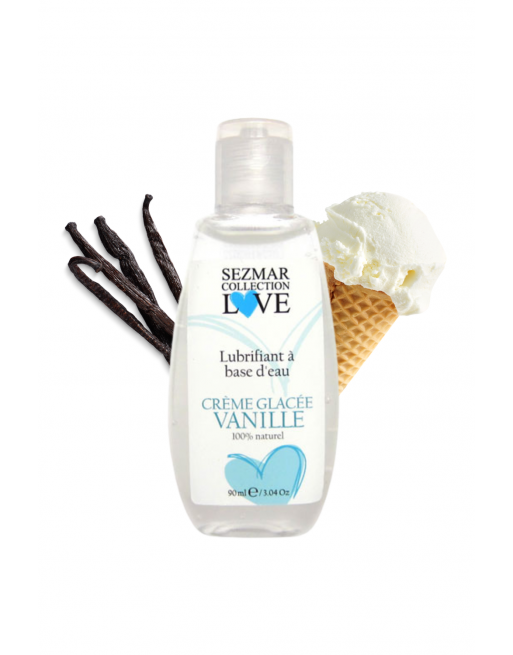 Lubrifiant à base d'eau 100% naturel Crème glacée vanille 90 ml Lubrifiant à base d'eau 100% naturel Crème glacée vanille 90 ml