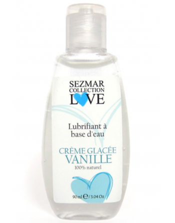 Lubrifiant à base d'eau 100% naturel Crème glacée vanille 90 ml