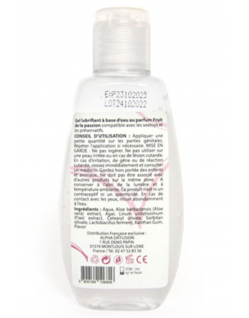 Lubrifiant à base d'eau 100% naturel Fruit de la passion 90ml