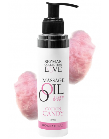 Huile de massage comestible Barbe à papa 100ml