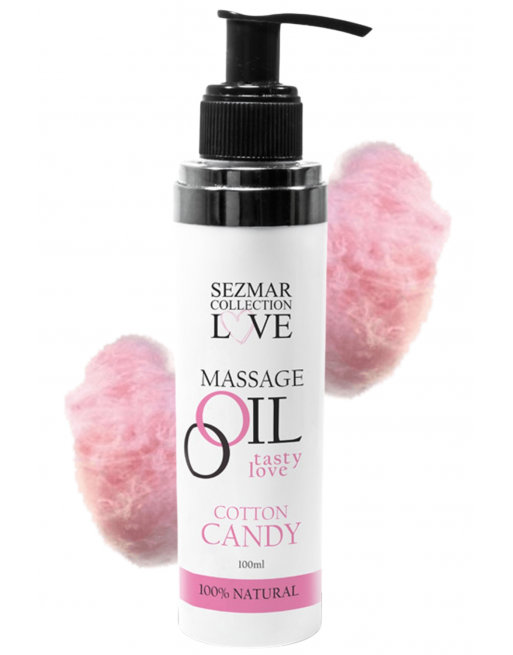 Huile de massage comestible Barbe à papa 100ml