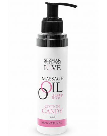 Huile de massage comestible Barbe à papa 100ml