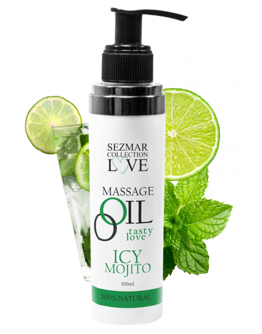 Huile de massage comestible mojito menthe 100ml