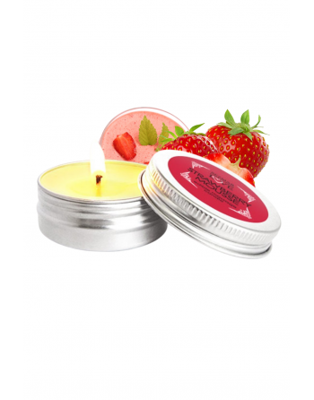 Mini Bougie de massage mousse de fraise 30ml