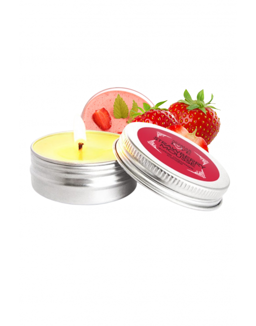 Mini Bougie de massage mousse de fraise 30ml Mini Bougie de massage mousse de fraise 30ml