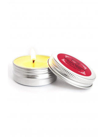Mini Bougie de massage mousse de fraise 30ml