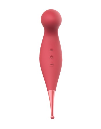 Oiseau du Paradis - Vibromasseur 2 en 1 avec vibration clitoridienne par membrane et embout stimulateur rouge